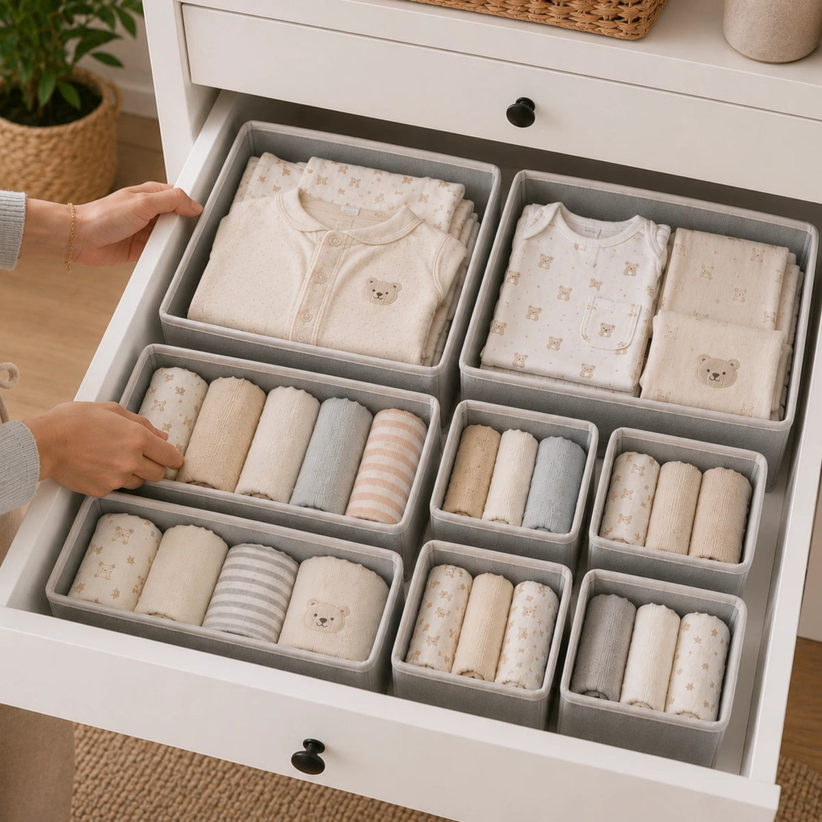 Baby Clothes Drawer Organizer Set