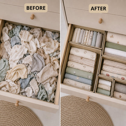 Baby Clothes Drawer Organizer Set
