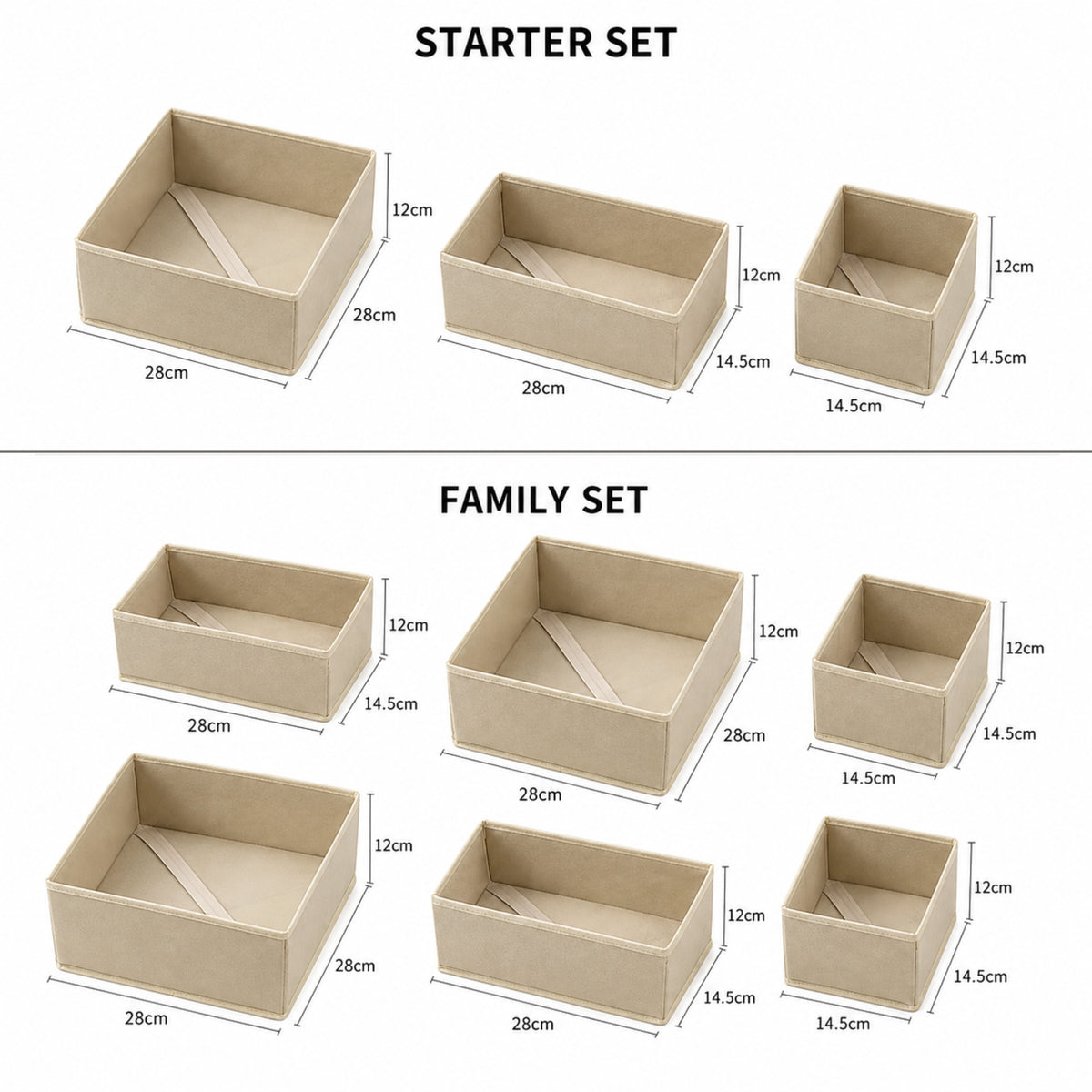 Baby Clothes Drawer Organizer Set